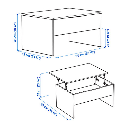 ÖSTAVALL, adjustable coffee table. 9 of 10 open dialog