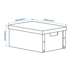 Ilustración de medidas - GÄRDESGÅRD caja de almacenaje+tapa
