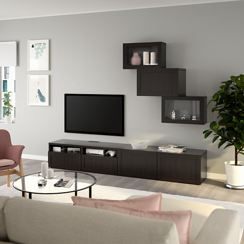 BESTÅ, TV storage combination with drawer rail, pusch-open. 2 of 11 open dialog