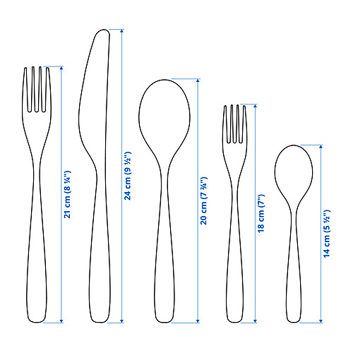TILLAGD, 20-piece flatware set. 8 of 8 open dialog