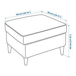 Measurement Illustration - STRANDMON ottoman