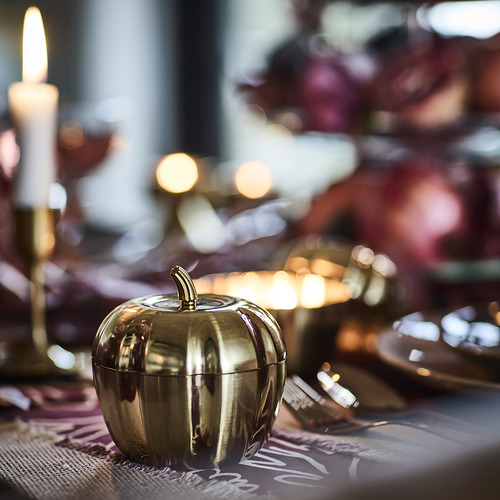 HÖSTAGILLE, scented candle/metal tin, 2 wicks. 3 of 4 open dialog
