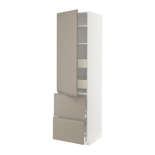 METOD / MAXIMERA, hi cab w shlvs/4 drawers/dr/2 frnts. 1 of 4 open dialog