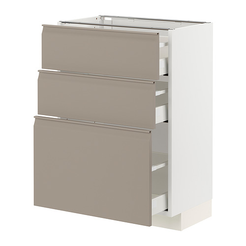 METOD / MAXIMERA, base cabinet with 3 drawers. 1 of 4 open dialog
