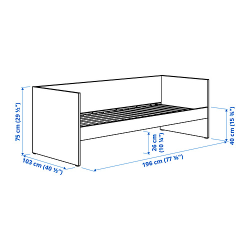 VIHALS, day-bed with 1 mattress. 8 of 8 open dialog