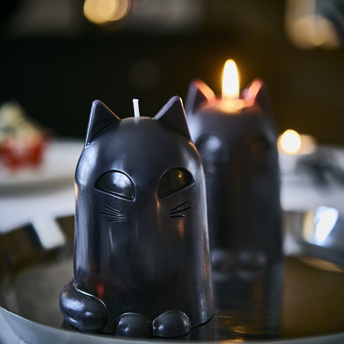 KUSTFYR, unscented pillar candle. 3 of 4 open dialog