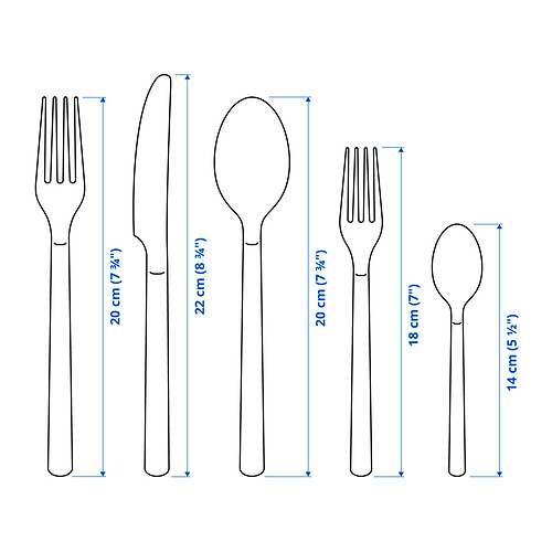 IKEA 365+, cubertería, 20 piezas. 8 de 8 abrir diálogo