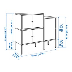 Ilustración de medidas - LIXHULT combinación de armario