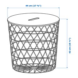 Measurement Illustration - KVISTBRO storage table