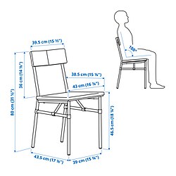 Measurement Illustration - GRÖTÅN chair