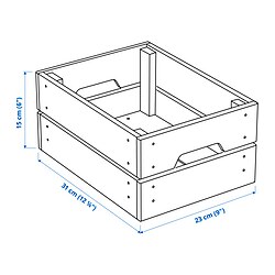 Ilustración de medidas - KNAGGLIG caja