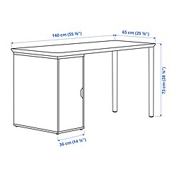 Measurement Illustration - ANFALLARE/ALEX desk