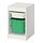 Select colour variation: white/bright green, 13 3/8 "x17 3/8 "x22 "