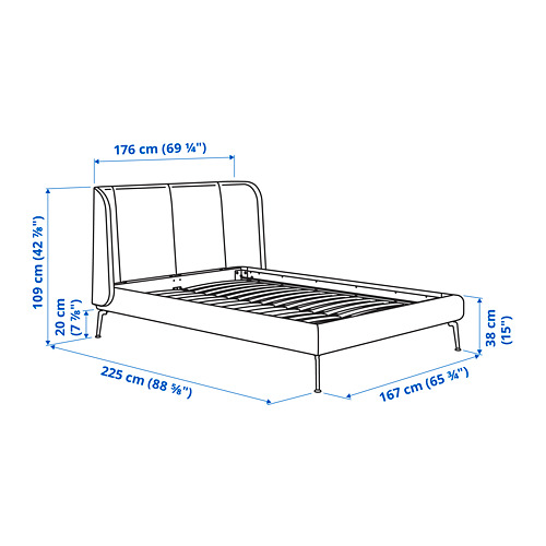 TUFJORD, upholstered Queen bed . 10 of 10 open dialog