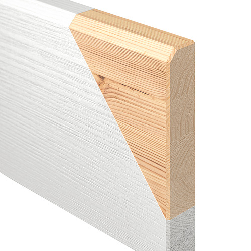 Se muestra gabinete de madera HAVSTA, madera clara, esquinas rectangulares, acabado natural.