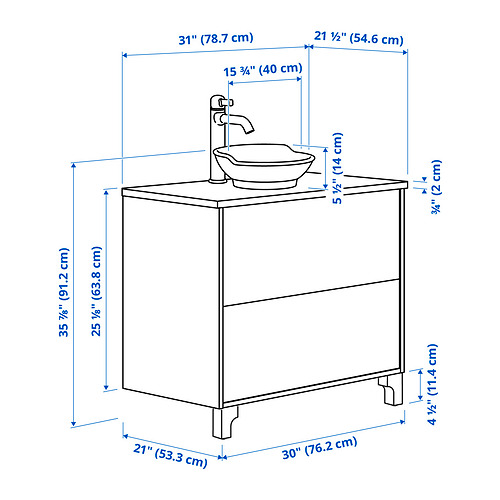 TÄNNFORSEN / VÄSTERSJÖN, wash-stnd w drawers/wash-basin. 8 of 8 open dialog