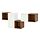 Select colour variation: White / brown walnut effect