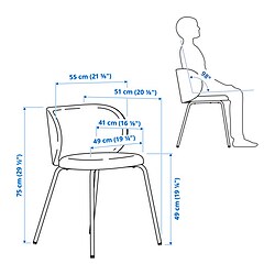 Ilustración de medidas - KRYLBO silla
