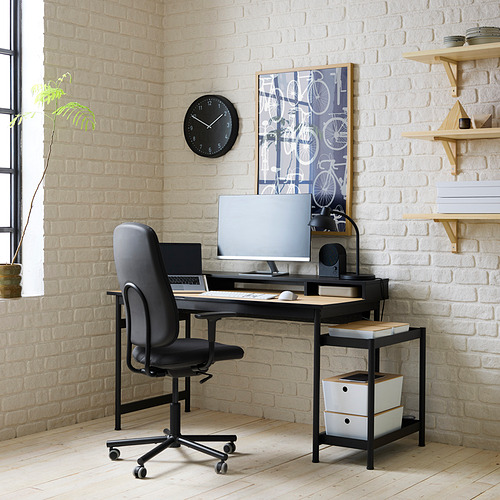 MULLSJÖ / SMÖRKULL, desk and chair. 2 of 13 open dialog