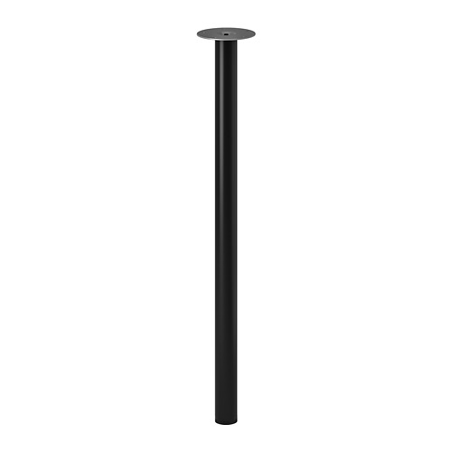 LAGKAPTEN: pata de mesa de metal negro, cilíndrica, elegante