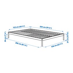 Measurement Illustration - VEVELSTAD bed Queen