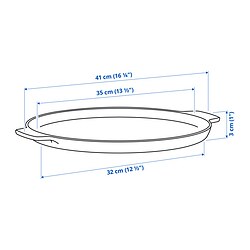 Ilustración de medidas - HAVSTULPAN molde para pizza