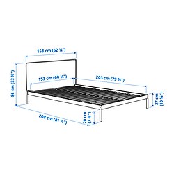 Measurement Illustration - KLEPPSTAD Queen bed
