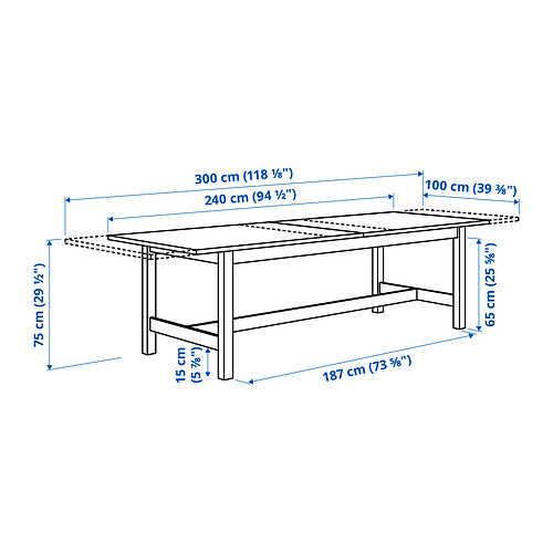 KARSKÄR, extendable table. 7 of 7 open dialog