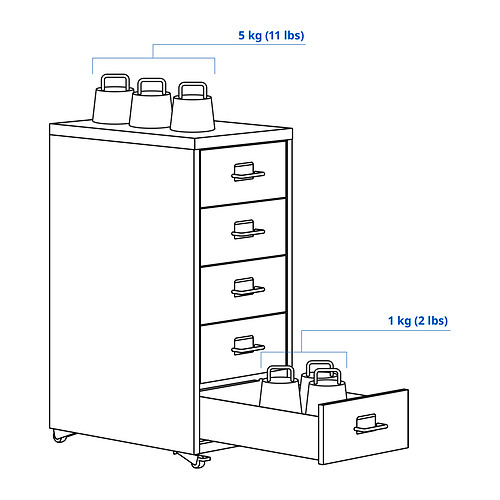 HELMER, drawer unit on casters. 6 of 7 open dialog