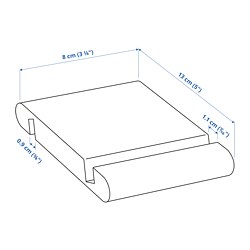 Ilustración de medidas - BERGENES soporte para móvil/tableta