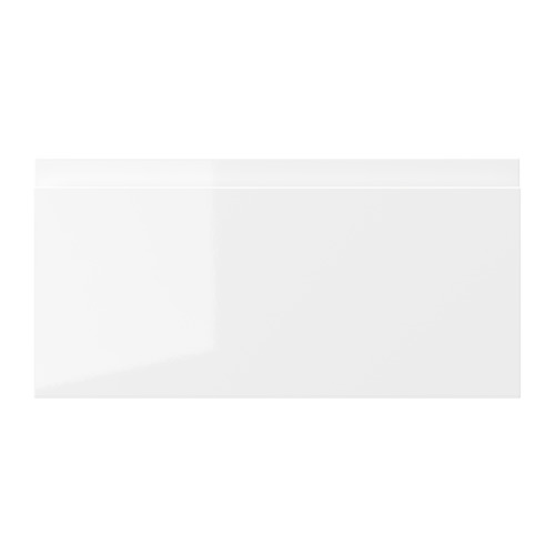 El cajón VOXTORP en blanco de alto brillo, diseño elegante y moderno con líneas suaves y limpias y superficie fácil de limpiar.