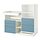 Select colour variation: white blue/with bookcase