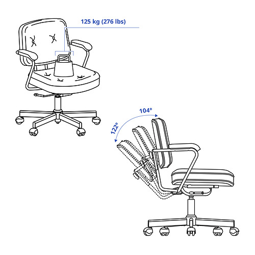 ALEFJÄLL, office chair. 3 of 15 open dialog