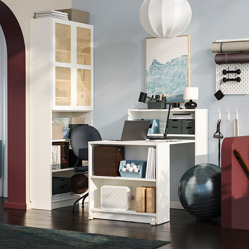 BILLY / HÖGADAL, bookcase comb w foldable table. 4 of 6 open dialog
