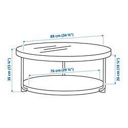Measurement Illustration - FRÖTORP coffee table