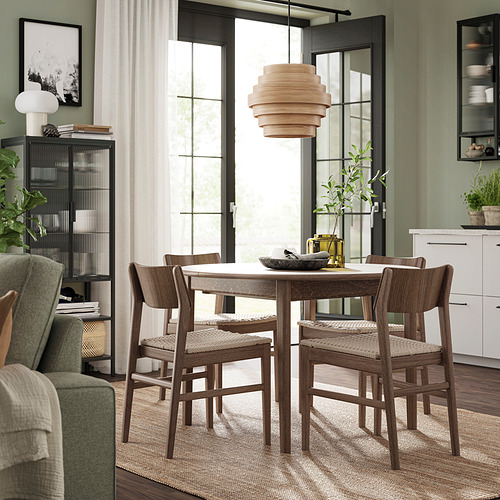 SKANSNÄS, extendable round dining table. 2 of 7 open dialog