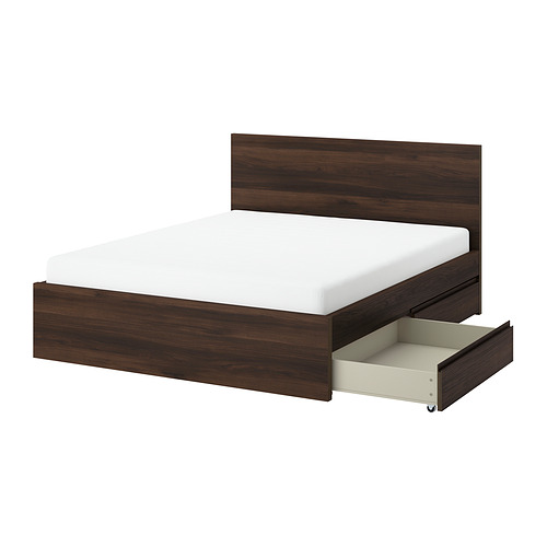 STORKLINTA, bed frame with 2 storage boxes. 1 of 8 open dialog