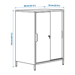 Ilustración de medidas - TROTTEN armario con puertas corredizas