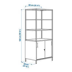 Measurement Illustration - TROTTEN cabinet with sliding doors