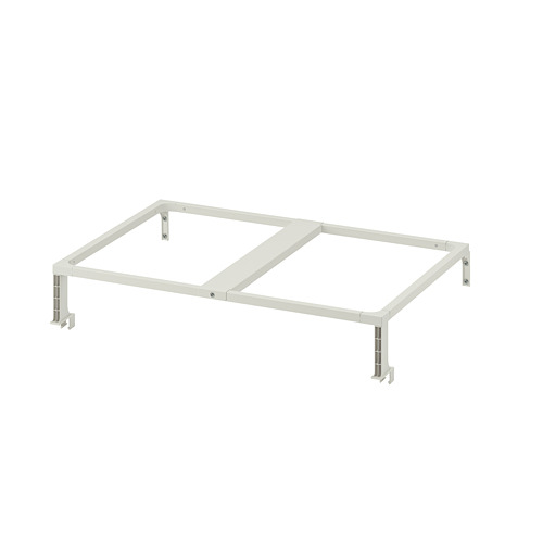 Un bastidor de clasificación de residuos de metal blanco HÅLLBAR de ikea.