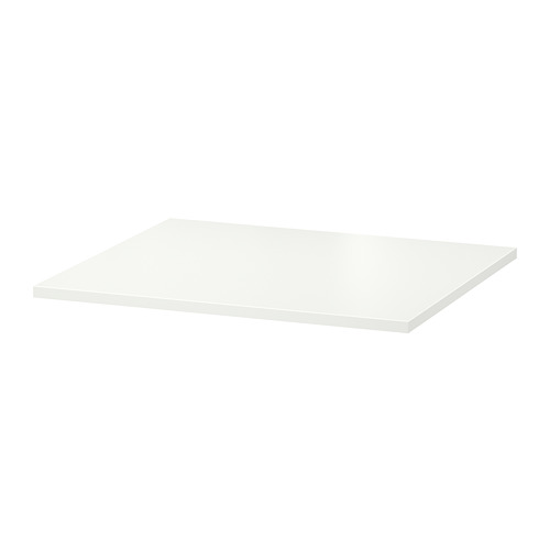 Estante SPILDRA blanco para marcos bajos, rectangular, aglomerado con acabado en papel de aluminio.