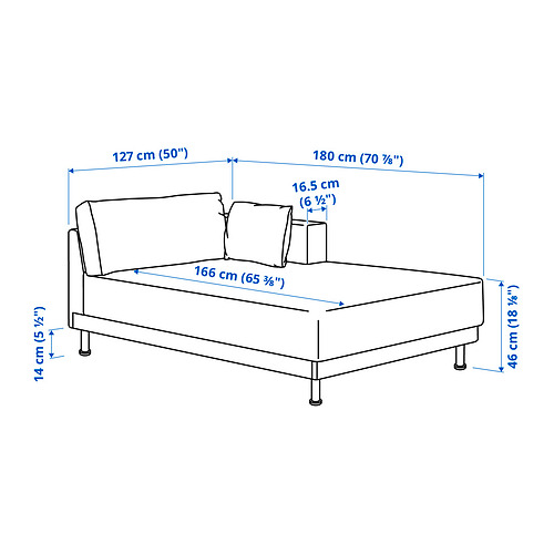UPPÅKRA, chaise longue module with right armrest. 8 of 8 open dialog