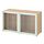 Select colour variation: White stained oak effect / GLASSVIK light green clear glass