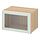 Select colour variation: White stained oak effect / GLASSVIK light green clear glass