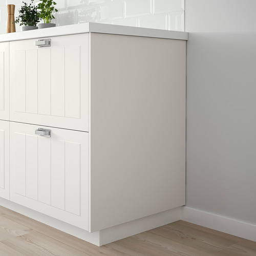 Panel de cubierta blanco STENSUND, pintura acrílica sobre tablero de fibra, encaja perfectamente con otros armarios blancos, forma rectangular.