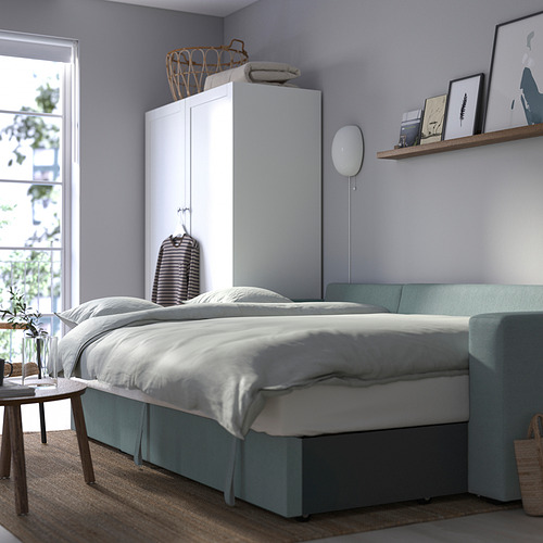BÅRSLÖV, 3 seat sofa bed with chaiselongue. 3 of 8 open dialog