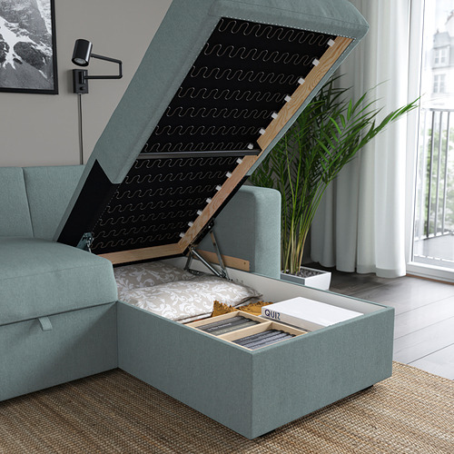 BÅRSLÖV, 3 seat sofa bed with chaiselongue. 5 of 8 open dialog