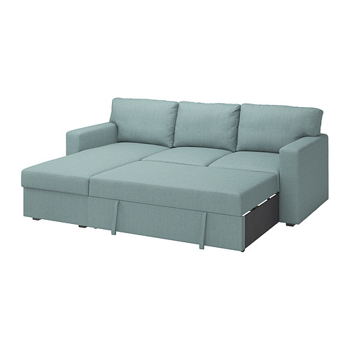 BÅRSLÖV, 3 seat sofa bed with chaiselongue. 2 of 8 open dialog