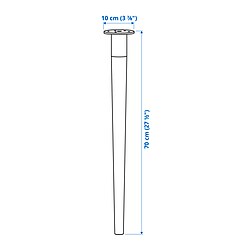 Measurement Illustration - HILVER cone-shaped leg