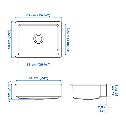 HAVSEN, apron front sink. 2 of 2 open dialog